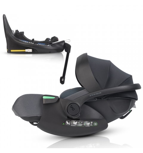 EasyGo Buz XTD Pro - zestaw z bazą, fotelik samochodowy 0-13 kg | Granito
