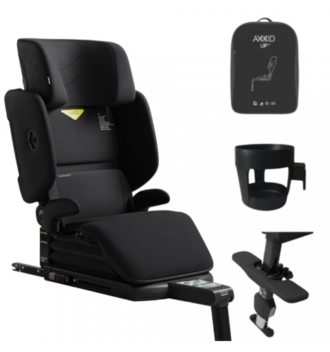 Axkid UP - fotelik samochodowy i-Size 100-150 cm 15-50 kg | Coastal Storm Black