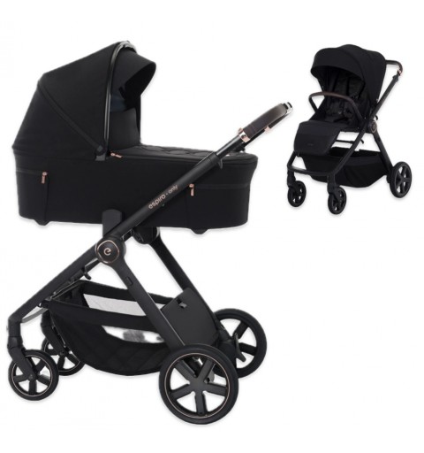 Espiro Only  - wózek wielofunkcyjny, zestaw 2w1 z opcją 3w1, 4w1 | 510 Stylish Black