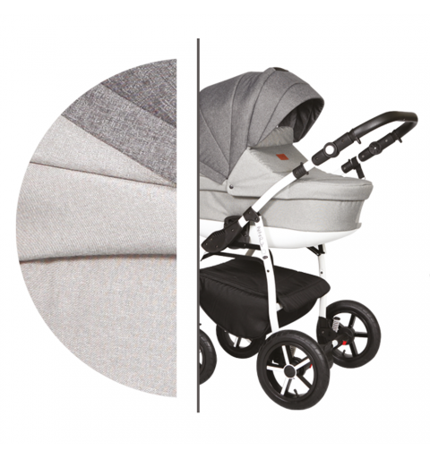 Baby Merc Zipy Q - wózek wielofunkcyjny, zestawac 2w1 z opcją 3w1 i 4w1 | 160C