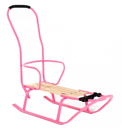 Tako Linea - sanki z oparciem i pchaczem | Róż