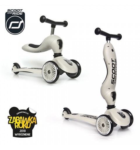 Scoot and Ride Highwaykick 1 - 2w1 Jeździk i Hulajnoga 1-5 Lat | Ash