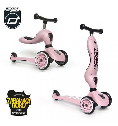 Scoot and Ride Highwaykick 1 - 2w1 Jeździk i Hulajnoga 1-5 Lat | Rose