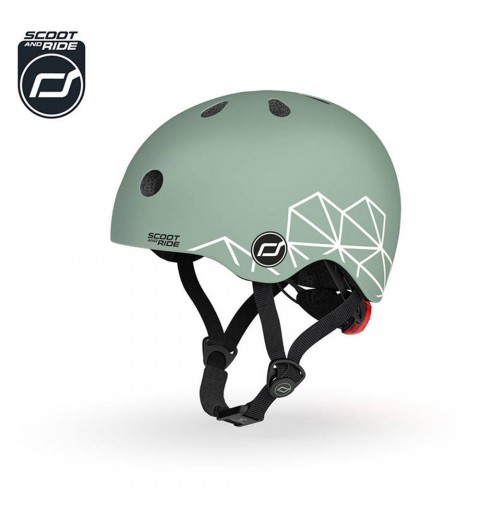 Scoot and Ride Kask Lifestyle - kask dla małych dzieci XXS-S | Green Lines