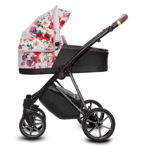 Babyactive Musse - wózek wielofunkcyjny, zestaw 2w1 z opcją 3w1 i 4w1 | Light Dark Rose - Space Gray