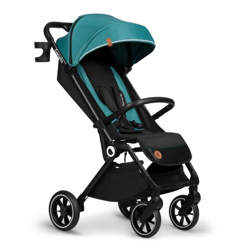 Lionelo Cloe  - komapktowy wózek spacerowy na dużych kołach  | Green Emerald