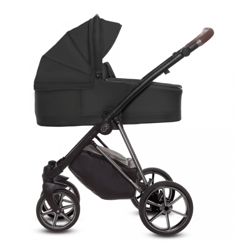 Babyactive Musse - wózek wielofunkcyjny, zestaw 2w1 z opcją 3w1 i 4w1 | Ultra Black - Space Gray