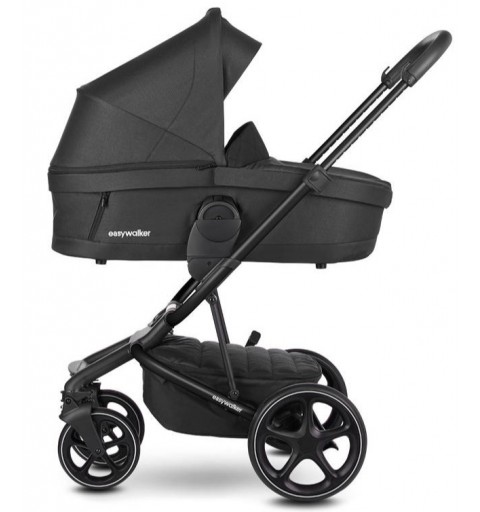 Easywalker Harvey 3 Premium - elegancki wózek wielofunkcyjny, zestaw 2w1 z opcją 3w1 i 4w1 | Jet Black