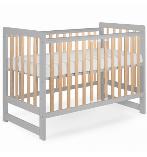 Tomi 22 - łóżeczko dziecięce z funkcją tapczanika, drewniane 120x60 | Szary Sosna