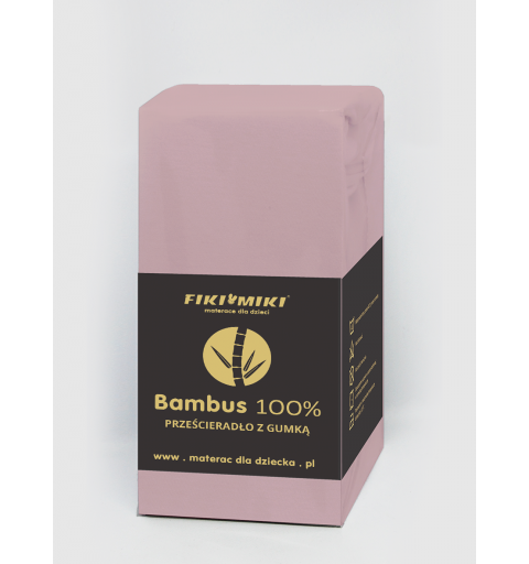 Fiki Miki - prześcieradło bambusowe 120x60 | Różowe