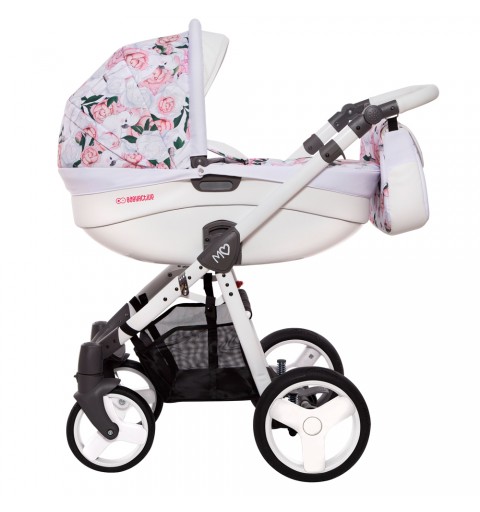 Babyactive Mommy Summer - wózek wielofunkcyjny, zestaw 2w1 z opcją 3w1 i 4w1 | Peony 24