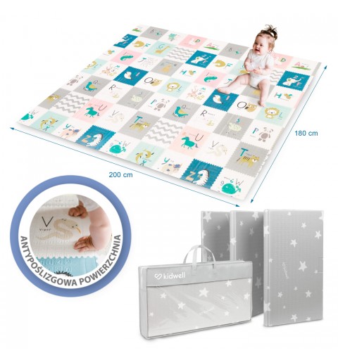 Kidwell Inda Alphabet - mata piankowa edukacyjna 180x200