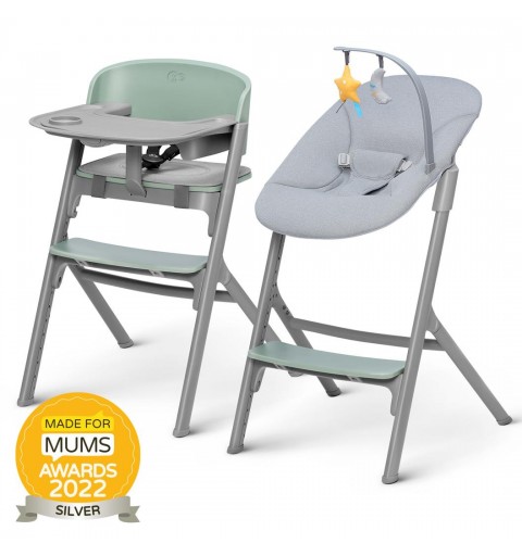 Kinderkraft Livy & Calmee - krzesełko do karmienia 4w1 | Olive Green