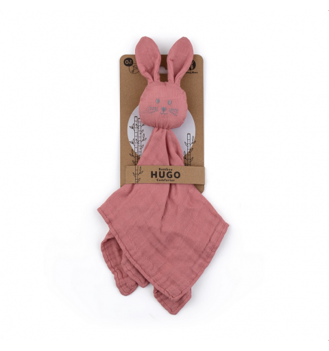 Petite&Mars Hugo - przytulanka z muślinu bambusowego | Dusty Rose