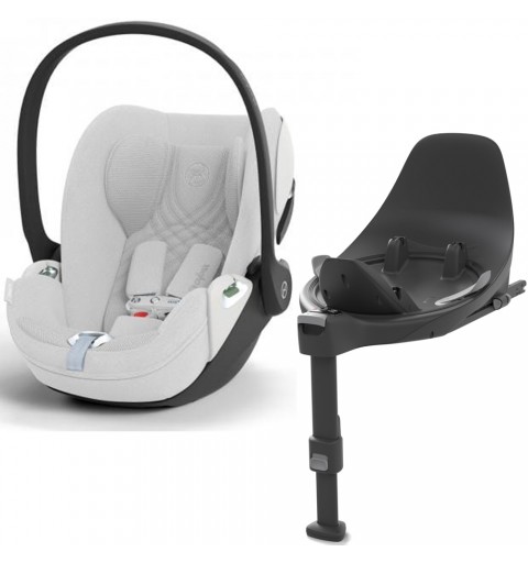 Cybex Cloud T i-Size - rozkładany fotelik samochodowy zestaw z bazą isofix 0-13 kg | PLUS Platinum White