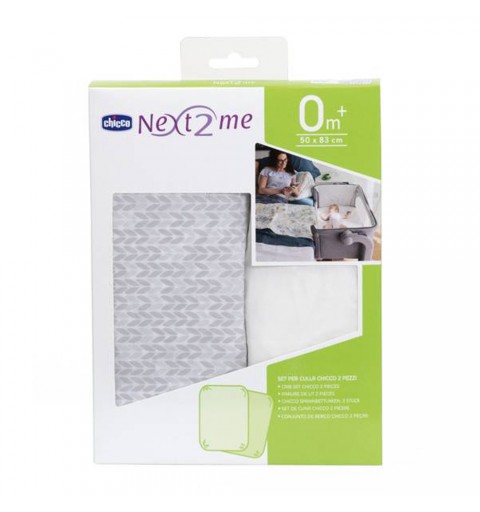 Chicco - prześcieradło 2szt Next2me 50 x 83 cm | Tricot