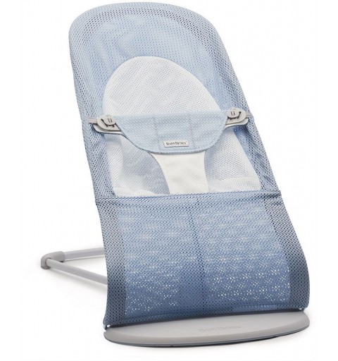 BabyBjorn Balance Soft - leżaczek, bujaczek, krzesełko | Mesh Niebieski/Biały