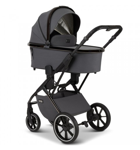 MOON PIÙ - wózek wielofunkcyjny, zestaw 2w1 z opcją 3w1, 4w1 | Antrazith
