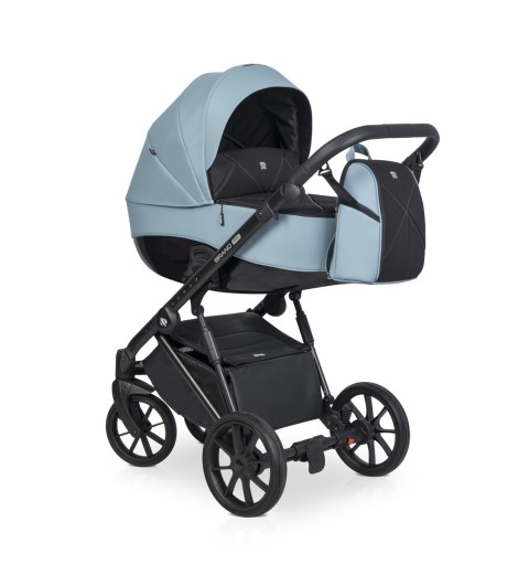 Riko Brano Pro - wózek wielofunkcyjny, zestaw 2w1 z opcją 3w1 i 4w1 | Crystal Blue