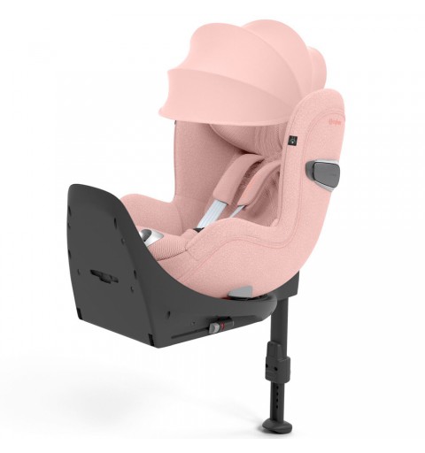 Cybex Sirona T i-Size - obrotowy fotelik samochodowy 0-18 kg zestaw z bazą isofix | PLUS Peach Pink