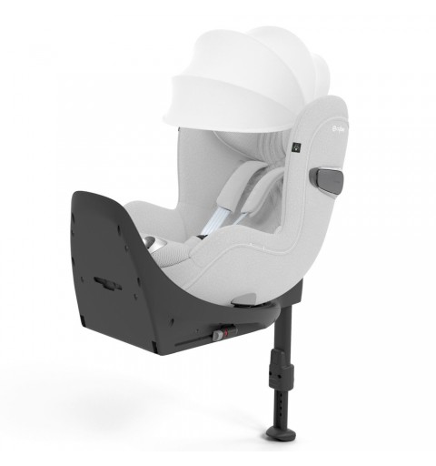 Cybex Sirona T i-Size - obrotowy fotelik samochodowy 0-18 kg zestaw z bazą isofix | PLUS Platinum White