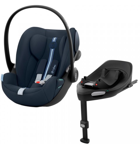 Cybex Cloud G i-Size - rozkładany fotelik samochodowy zestaw z bazą isofix 0-13 kg | Plus Ocean Blue