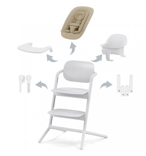 Cybex Lemo 2 - krzesełko do karmienia, zestaw 4-in-1 | All White