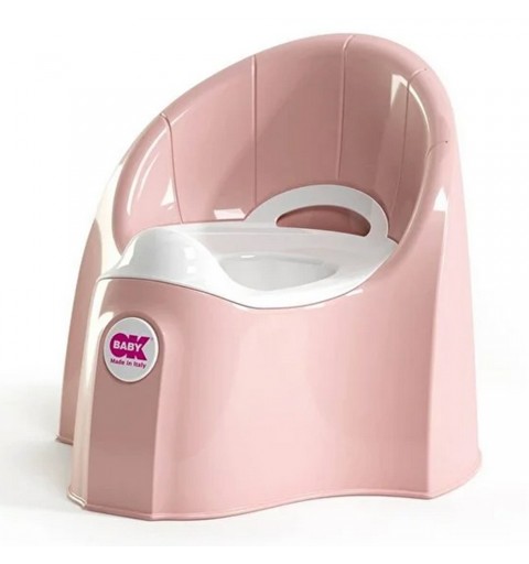 OK BABY Pasha - nocnik z wyjmowanym wkładem  | Jasnoróżowy