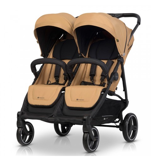 Euro Cart Doblo - wózek spacerowy bliźniaczy | Camel