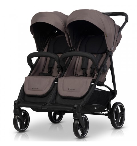 Euro Cart Doblo - wózek spacerowy bliźniaczy | Taupe
