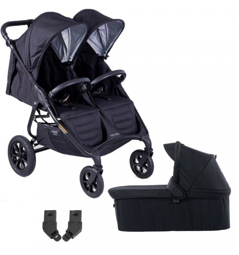 Valco Baby Snap Duo Trend Sport - wózek bliźniaczy, zestaw 2w1 z opcją 3w1 i 4w1 | Ash Black
