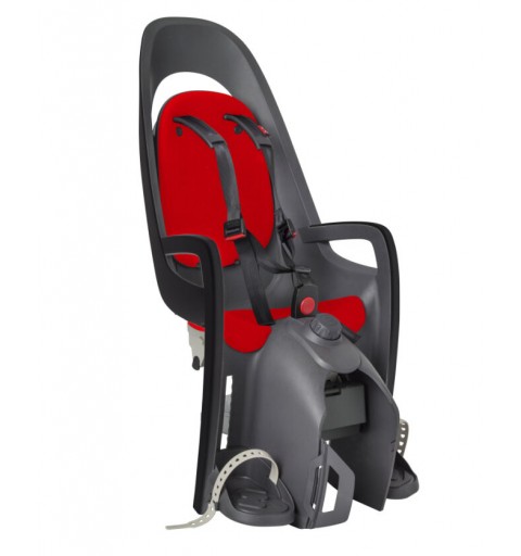 Hamax - Fotelik rowerowy Caress montowany na bagażniku - Dark Grey/Red