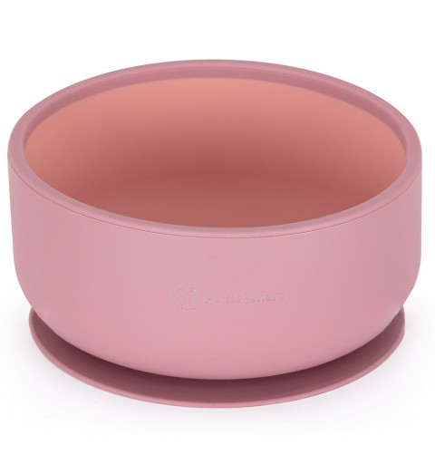 Petite& Mars Take&Match - dwukolorowy silikonowy talerzyk  6m+ | Dusty Rose