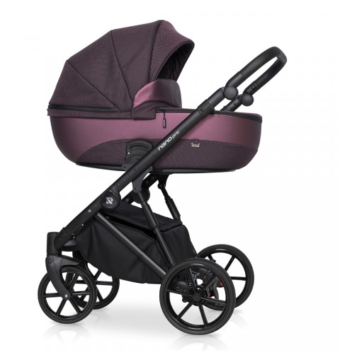 Riko Nano Pro - wózek wielofunkcyjny, zestaw 2w1 z opcją 3w1 i 4w1 | Plum