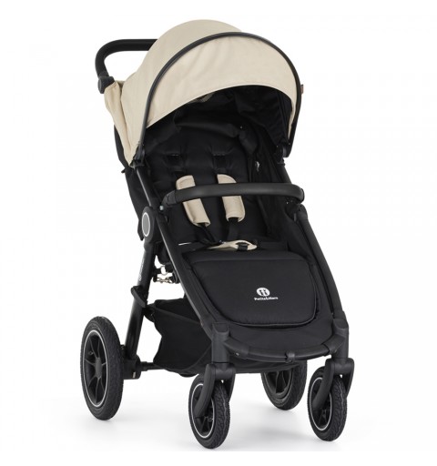 Petite&Mars Street2 Air Black - wózek spacerowy do 22kg | Sahara Beige