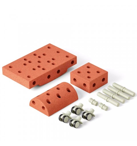 MODU Curiosity Set – Kreatywne klocki rozwijające motorykę dużą | Pomarańczowy