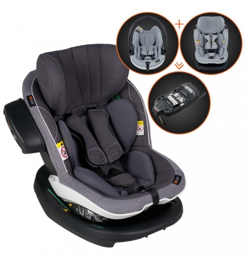 BeSafe iZi Modular X1 i-Size - fotelik samochodowy 0-18 kg | Metaliczny melange 02