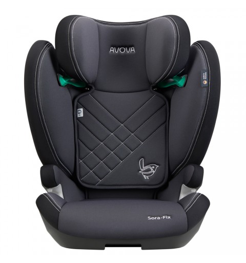 Avova Sora-fix  - fotelik samochodowy i-size isofix 15-36 | Grey Black