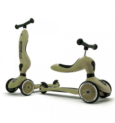 Scoot and Ride Highwaykick 1 - 2w1 Jeździk i Hulajnoga 1-5 Lat | Olive