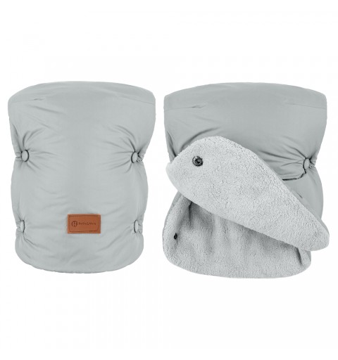 Petite&Mars Jasie - Mufka Rękawice do wózka, sanek | Quiet Grey