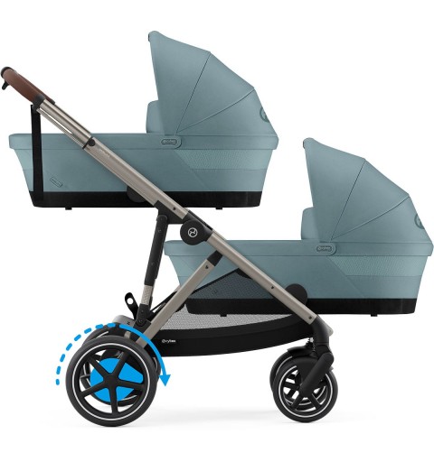 Cybex e-Gazelle S TPE - rozwojowy wózek wielofunkcyjny, zestaw 2w1 z opcją 3w1 i 4w1 | Stormy Blue