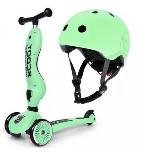 Scoot and Ride Highwaykick 1 - 2w1 Jeździk / Hulajnoga 1-5 Lat zestaw z kaskiem S-M | Kiwi