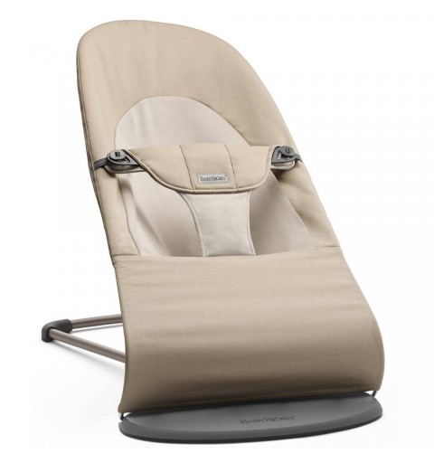 BabyBjorn Balance Soft - leżaczek, bujaczek, krzesełko | Woven Khaki/Beżowy