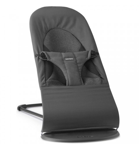 BabyBjorn Balance Soft - leżaczek, bujaczek, krzesełko | Woven Jersey Tri Fabric Ciemnoszary