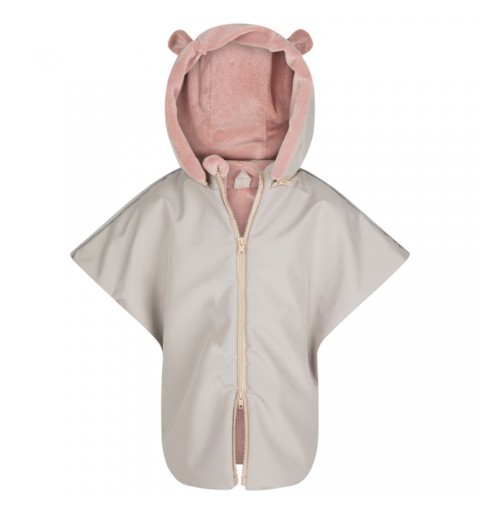 Piapimo - ponczo samochodowe do fotelików 75-105 cm | Szary-Róż