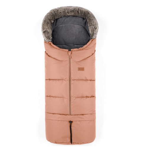 Petite&Mars Arctic - zimowy śpiwór, śpiworek do wózka, sanek, Uniwersalny 4w1 | Pastel Peach