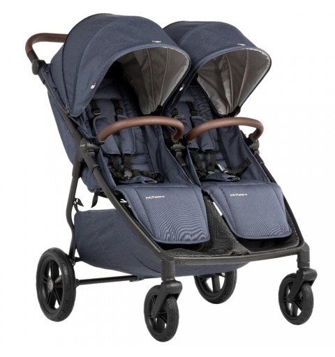 MAST Swiss Design M.Twin x  - bliźniaczy wózek spacerowy z regulacją rączki | Blueberry HP
