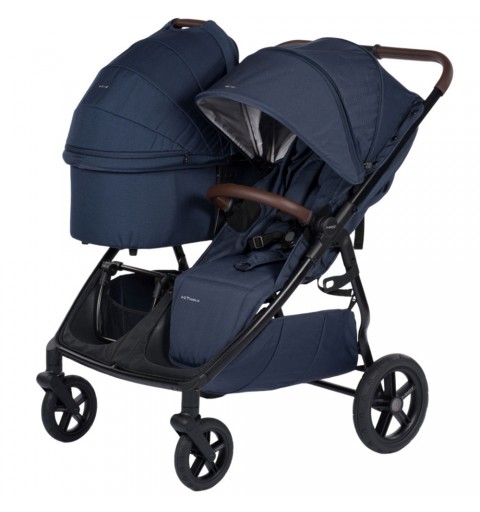 MAST Swiss Design M.Twin x  - rozwojowy wózek wielofunkcyjny, zestaw 2w1 z opcją 3w1 i 4w1 z regulacją rączki | Blueberry Light