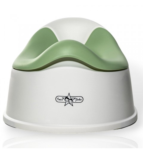 Ines&John - Nocnik dziecięcy z wyjmowaną wkładką | White/Green