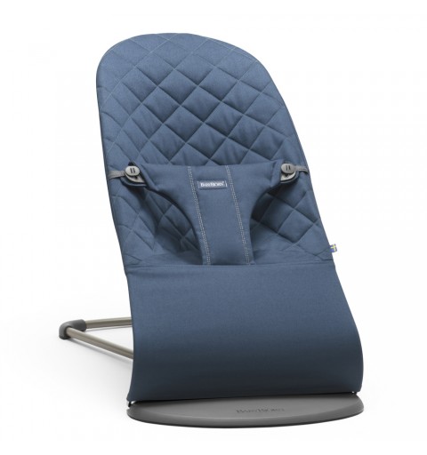 BabyBjorn Bliss - leżaczek, bujaczek, krzesełko | Granatowy Woven